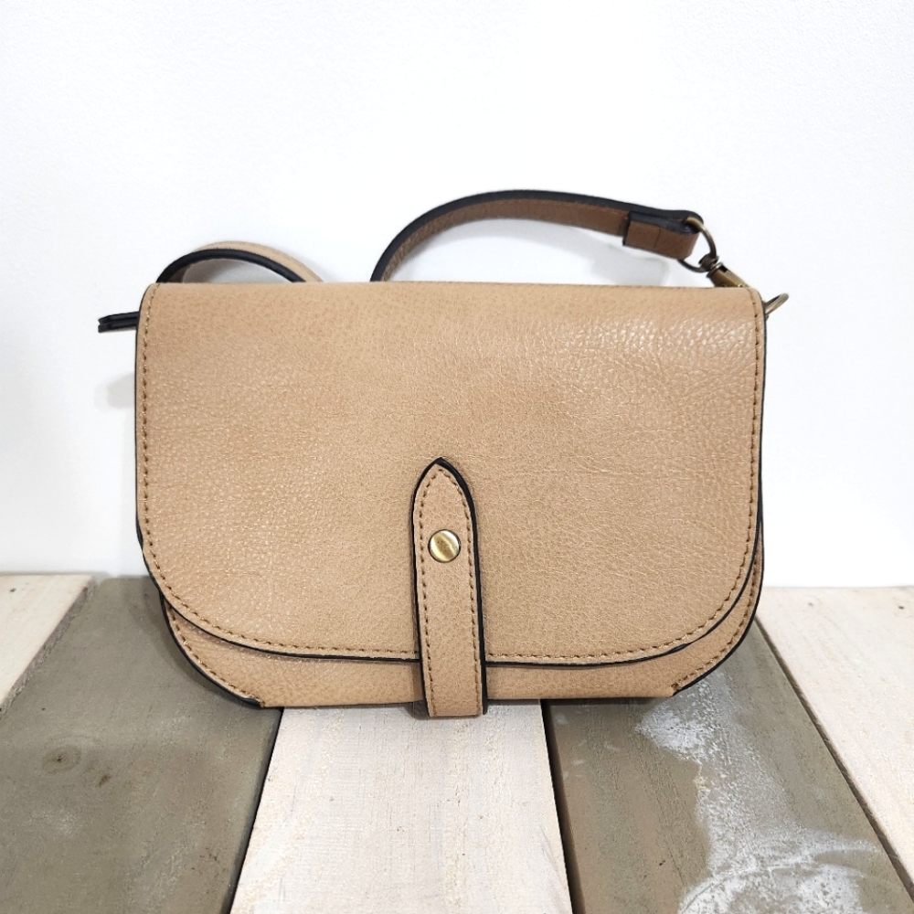 Joy Susan | New Faux Leather Crossbody Tan